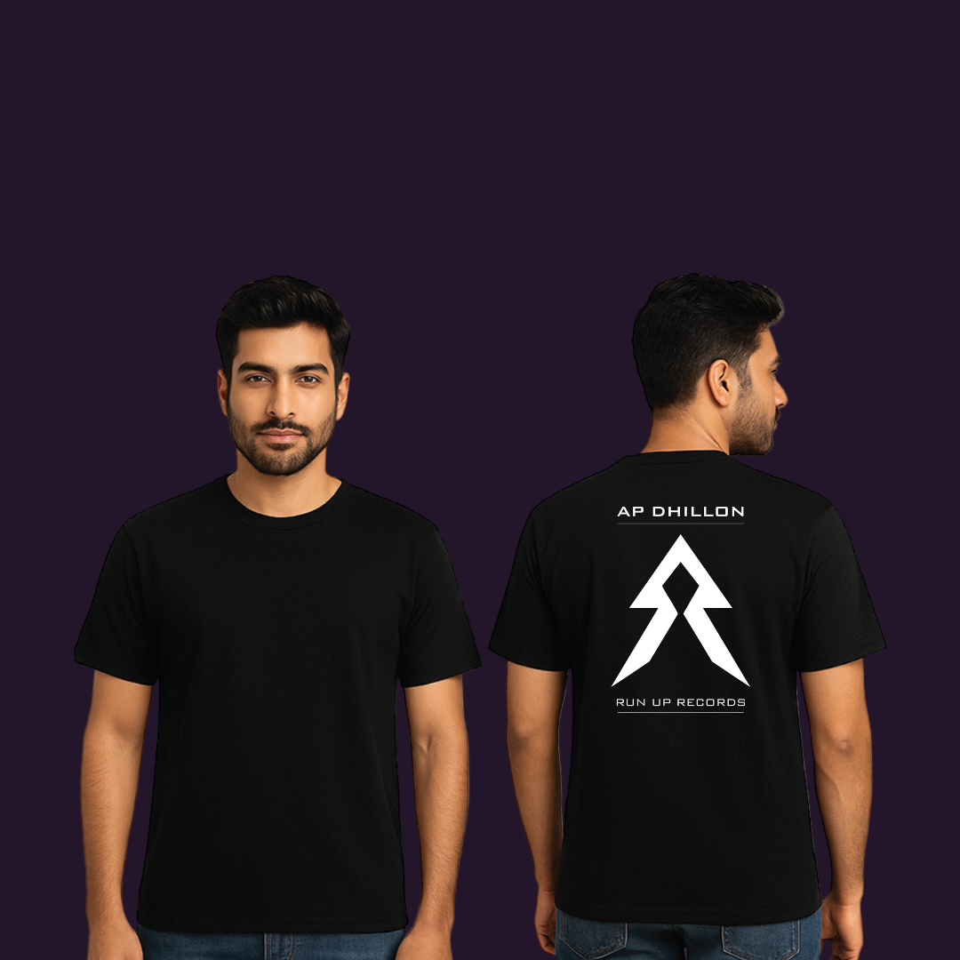 AP DHILLON, RUN UP RECORDS, T-Shirt, 100% Cotton